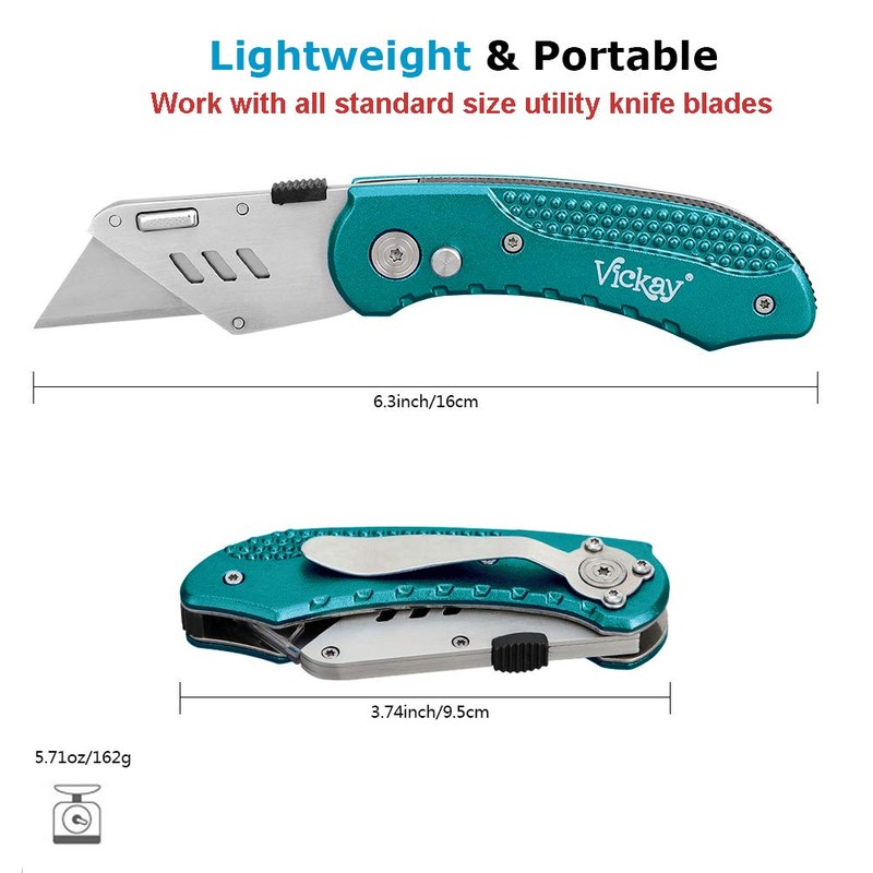 Vickay Box Cutter Knife Utility Knife with 5 SK5 Quick