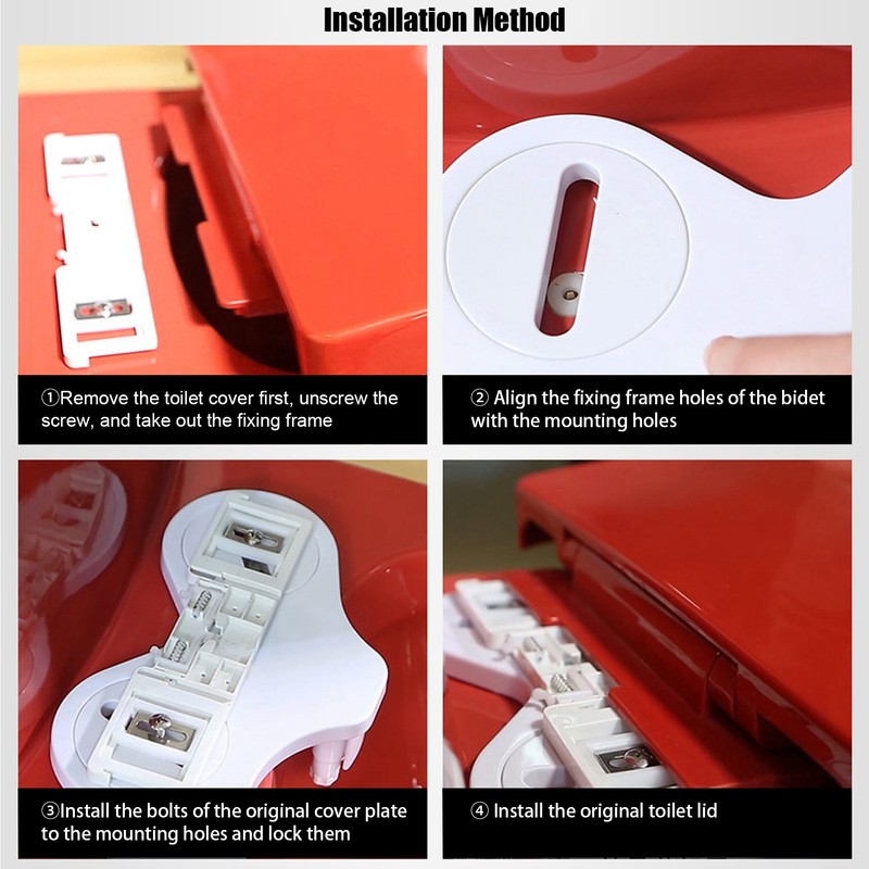 G1/2 Toilet Bidet Seat Attachment Water Spray Double Nozzle Non