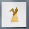 Decal Stickers of Easter Bunny Silhouette (Metallic Gold) (Set of