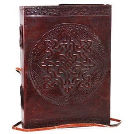 5 Inch Leather Journal Celtic Embossed Blank Notebook for Men Women Unlined Paper Gift Art Sketchbook Travel Journal to Write Shadow Refillable Grimoire