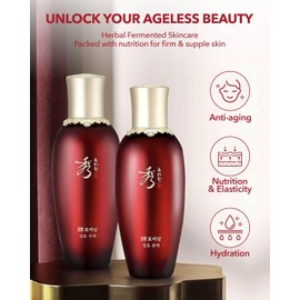 Sooryehan- SOORYEHAN HYOBIDAM FERMENTED ESSENCE (45 ml/1,5 fl oz) es una revolucionaria solución antienvejecimiento para el cuidado de la piel con una textura cremosa que se funde fácilmente en la pie