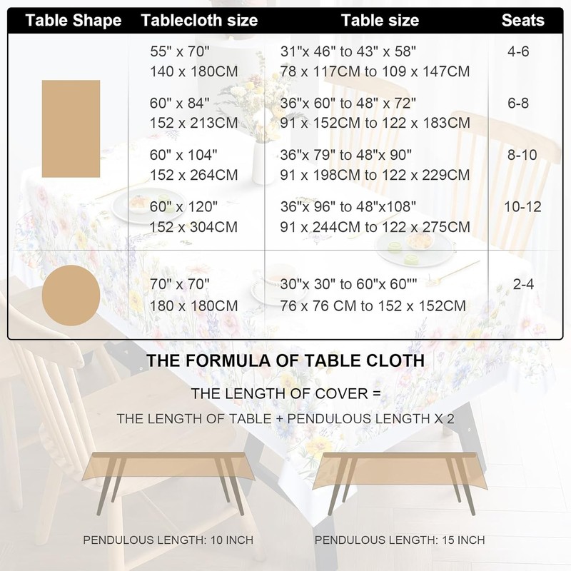 Arquiel Fall Maple Leaves Tablecloth Waterproof, Harvest Rustic Table Cloth