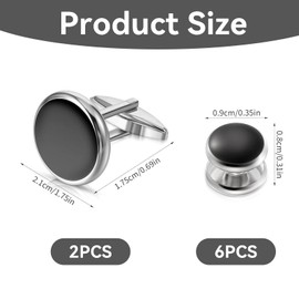 Cufflinks,cufflinks for Men,black Cufflinks for Men,Black Copper Men's Cuff Links,Men's Jewelry or Accessories Best Gift,for Business,Wedding,Formal Suit Accessories,Banquet(Black)