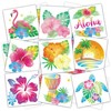 Qpout 96PCS Glitter Hibiscus Temporary Tattoos for Kids & Women,Summer