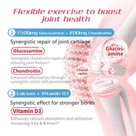 【Joint Health】MoveFree 7-in-1 Glucosamine Chondroitin Customized Multi-Vitamins Plus Calcium Complex Vitamin for Women with Multi-Glucosamine 120 Pills
