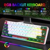 Snpurdiri 60% Wired Gaming Keyboard, RGB Backlit Small Ultra-Compact 61