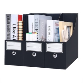 komstuon Magazine File Holder(6 Pack), Cardboard Magazine File Holder,Document Organizer,Desk File Organiser For School, Office, Home Magazine File Storage