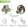 HLZDS WB03X29300 Gas Stove Knobs, 5 Pack Silver Cooktop Knobs,