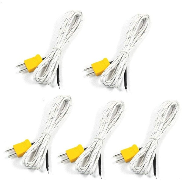 Fasizi Temperature Probe Thermocouple Probe K Type -50~400C 1M Pack