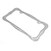 creathome 3D Shining License Plate Frame, Chrome with Shining Sliver