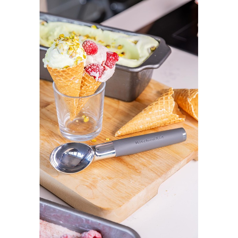 KitchenAid Soft Grip Ice Cream Scoop - Charcoal Grey