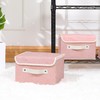 ANMINY Fabric Storage Bin with Lid Rose Print Storage Box