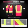 ProtectX 6 Pockets High Visibility Safety Vest for Men Women