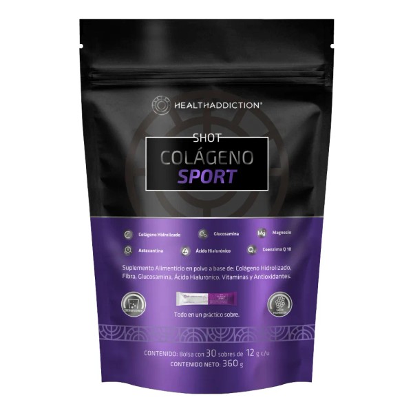Health Addiction Colgeno Sport Efervescente Sabor Frambuesa 30 Sobres de
