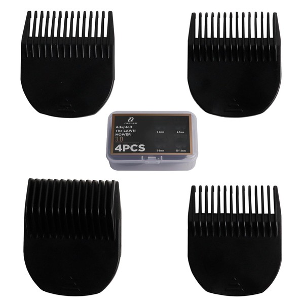 CR8GR8 4 Pack Professional Guide Comb Fit for Manscaped The Lawn Mower 3.0 Groin Hair Trimmer, 8 Cutting Lengths from 1/8"-1/2" Inch Fit Cutting Guider for Manscaped 3.0