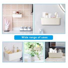 XBERSTAR Shower Caddy Suction Cup Wall Basket Organizer for Bathroom & Kitchen