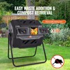 VEVOR Compost Bin, 43-Gal Dual Chamber Composting Tumbler, Large Tumbling