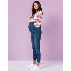 Seraphine TRAVIS Women's Maternity Denim Overalls, blue