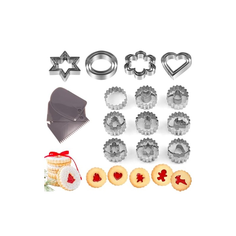 GeorgeX Moldes de Galletas, Juego de 24 Cortadores de Galletas