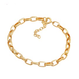 Women's Charm Bracelet 925 Sterling Silver, Charm Bracelet Width 5 mm for Charms, Length 19 cm Adjustable, Women's Charm Bracelet for All Standard Charm Pendants, Sterling Silver