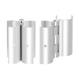 2 Pack Aluminum Snap-On Hinge for PVC Doors Vents or Gates,Perfect for Door Hinges for 3/4 PVC ?OD of 1"