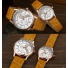 DREAMING Q&P Unisex Analog Quarz Paar Uhr mit Leder Armband