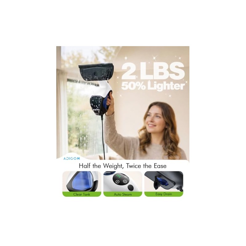 ADICOM Handheld Steam Cleaner - Instant 3s Heat-Up for Easy