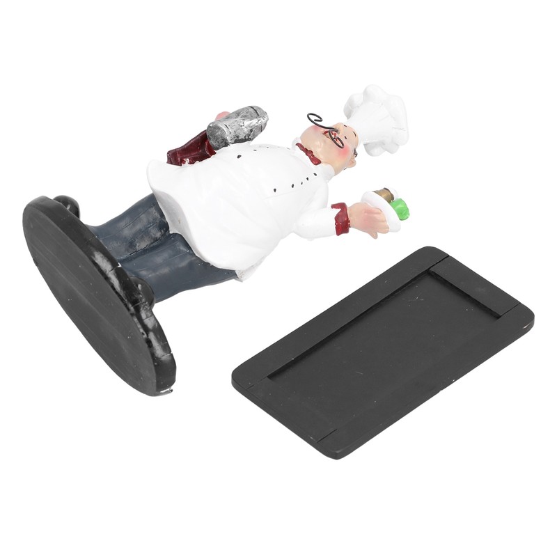 Resin Mustache Chef Figurine Fashion Small Ornaments Message Board Food