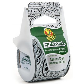 Duck Brand EZ Start Decorative Packaging Tape, 1.88 Inches x 15 Yards, Tie-Dye Design, 280290