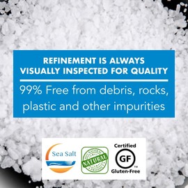 All Goods Mediterranean Sea Salt Grinder Refill – 8 oz, Coarse Rock Salt, Salt Grinder, Sal Marina. Natural, Unrefined, Mineral Rich, Non-Iodized, Perfect for Cooking, Grinder & Finishing Salt.