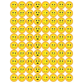 Hygloss Products Emoji Emoticon Stickers - 2000 Stickers - 1/2 Inch, 25 Sheets