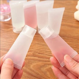 Travel Bottles Set Travel Container Cosmetic Transparent Empty Refillable Tubes Bottle Mini Cosmetic Container for DIY Lip Gloss, Body Lotion Cosmetic Sample Shampoo Shower Gel Cleanser Pack of 40 10