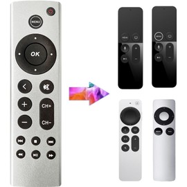 Universal Remote Control Replacement for Apple TV 4K, Apple TV Box Gen 1 2 3 4, Apple TV HD A2843 A2737 A2169 A1842 A1625 A1427 A1469 A1378 A1218