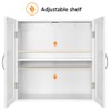 Yaheetech Bathroom Wall Cabinet, Kitchen Storage Cupboard Cabinet with 2