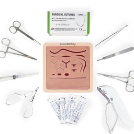 Advanced Suture Pad - Realistic Multi-Layered Skin Texture for Precision Practice, Durable Design with Customizable Incisions, Ideal for Medical and Nursing Training - Light Skin Tools - With Tools