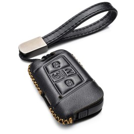 Vitodeco - Funda de cuero para llave inteligente con llavero de piel