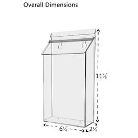 Marketing Holders 6"W x 9"H Outdoor Realtor Brochure Tri Fold Pamphlet Display Lid Printed Material Menus Maps Guides Acrylic