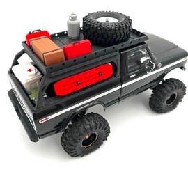 For Traxxas Overland Roof Rack Upgrades For Trx4m F150 High Trail Accessories and Parts 1/18 - Accessory Kit + Tire Carrier