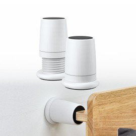 xuenair Headboard Stopper,2 Pack White Adjustable Bed Frame Anti-Shake Tool,2.9-4.9in headboard stoppers for Wall,Bed,Bedside,Table(White 2 Pack)