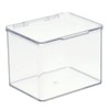 mDesign Plastic Stackable Home Office Storage Organizer Box with Hinge