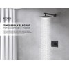 KENES Matte Black Shower Faucet with Square Shower Trim Kit