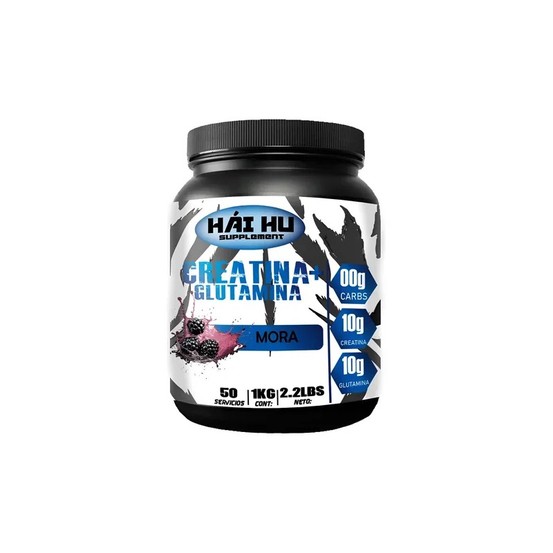 Creatina Glutamina Hái Hu 1kg 50 Servicios Varios Sabores