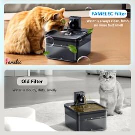 10 Pack For Downy Paws Replacement Filters Wireless Pet Water Fountain for Cats Inside, Cat Water Fountain Filter for Downypaws Filter DPWFP6, for Downypaws Replacement Filters 84oz/2.5L Cat Fountain