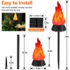 Solar Halloween Lights Outdoor, 4 Pack Solar Torch Light Waterproof