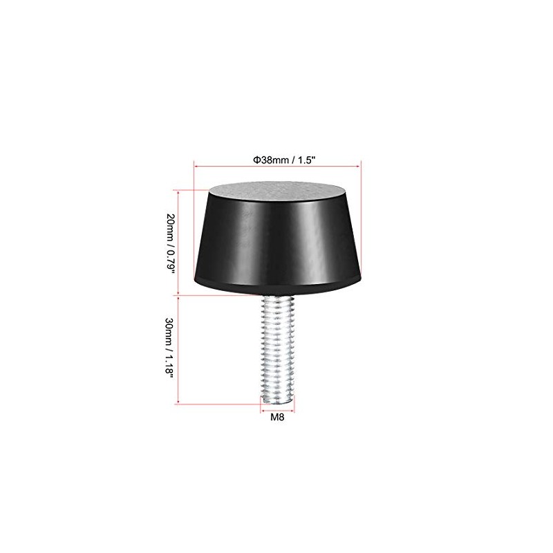 sourcing map Conical Vibration Damper Bracket with M8 x 30