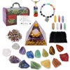 RZOZSZEZ Chakra Healing Stones Set - 7 Raw & 7