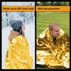 SET007 50PCS Emergency Blankets, 82x62inch Thermal Mylar Foil Blanket, Waterproof
