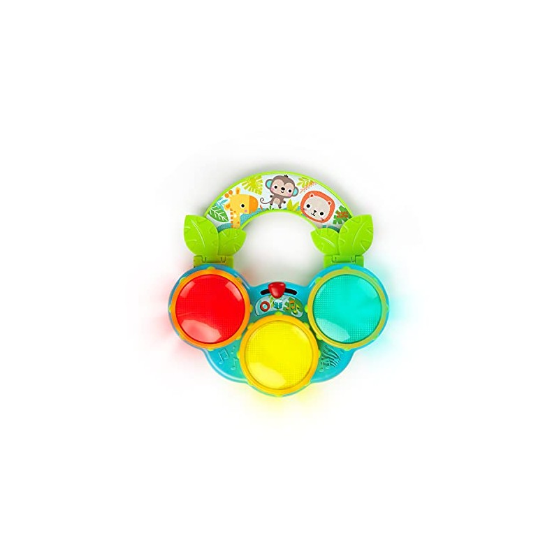 Bright Starts Safari Beats - Tambor musical de juguete con