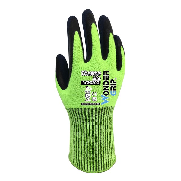 WONDER GRIP Thermo Lite WG-320G Gloves Green 9/L, Green
