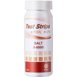 SuperCheck Salt Test Strips for Testing Sodium Chloride Content in Pool and Spa, 0-8000 ppm, Saltwater Pool Test Strips, Measure Salt Level in Saltwater Chlorine Generator Pool System, Salt Test Kits